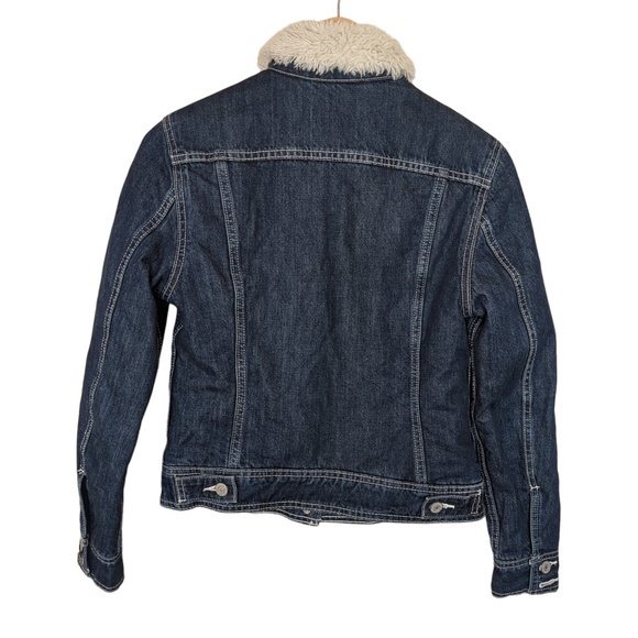 Levi’s Women's Sherpa Lined Short Denim Winter Trucker Jacket Size XS - Picture 4 of 14